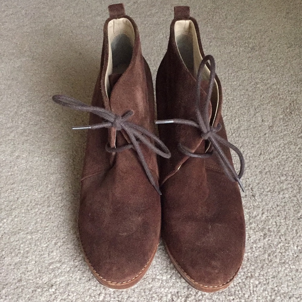Michael Kors brown suede booty. Size 8 1/2